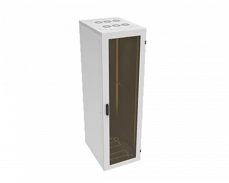 Шкаф телекоммуникационный напольный МИКсистем серия ECO+ 19" 27U 600*800 дверь стекло серый